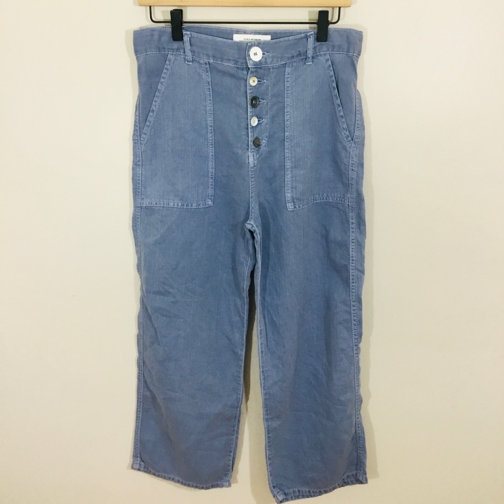 3/$10 ZARA Premium Linen Wide-Leg Culottes